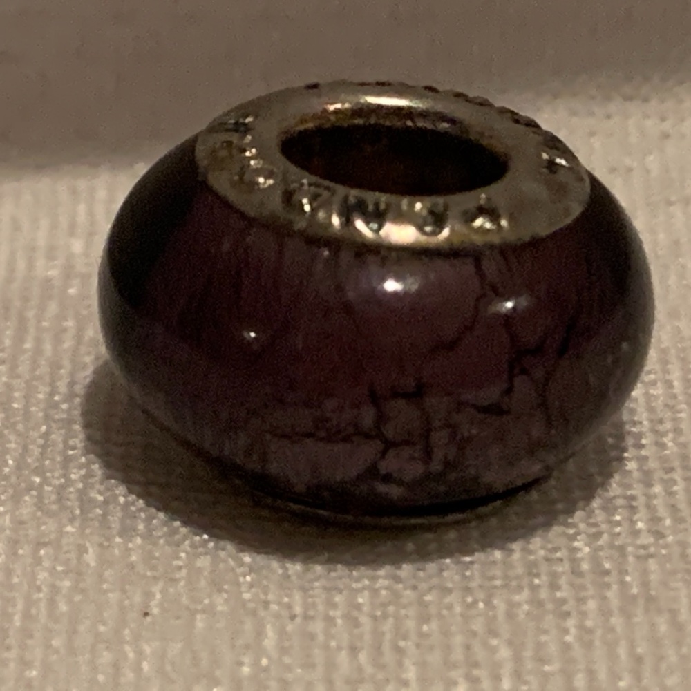 NWOT Purple Glass Bracelet Bead Charm